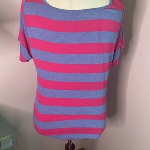 Striped Pink and Purple Women's Top